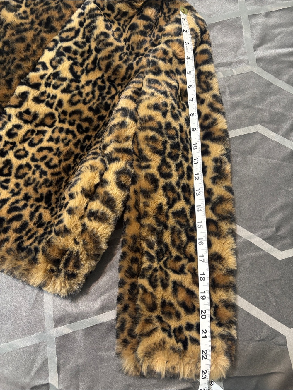 Zara Jacket Faux Fur Leopard Print Size S TRF Collection - Picture 7 of 11